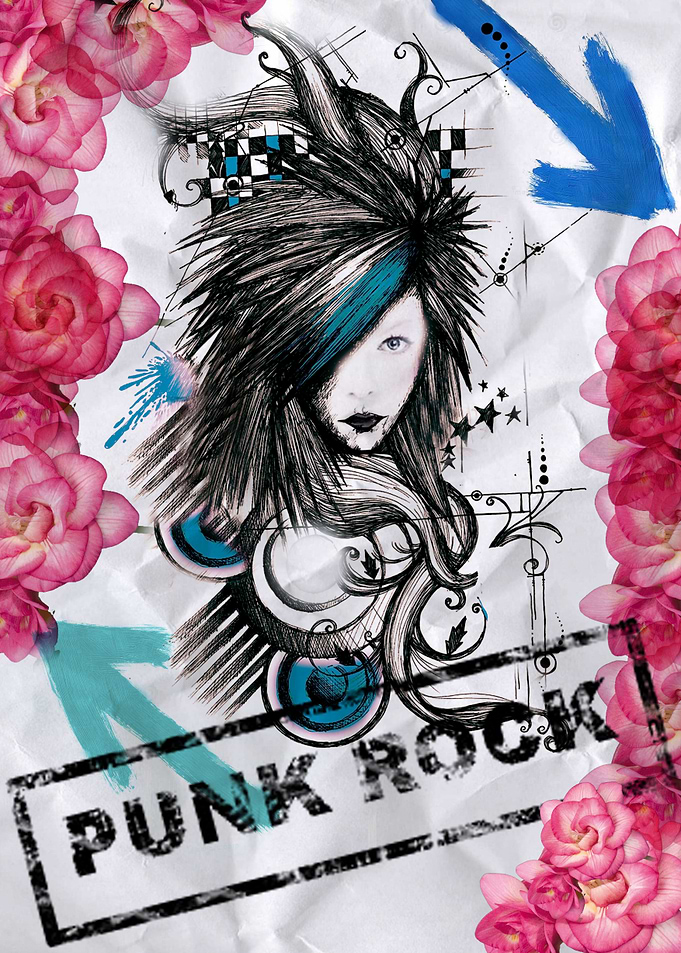 punk rock rose lady