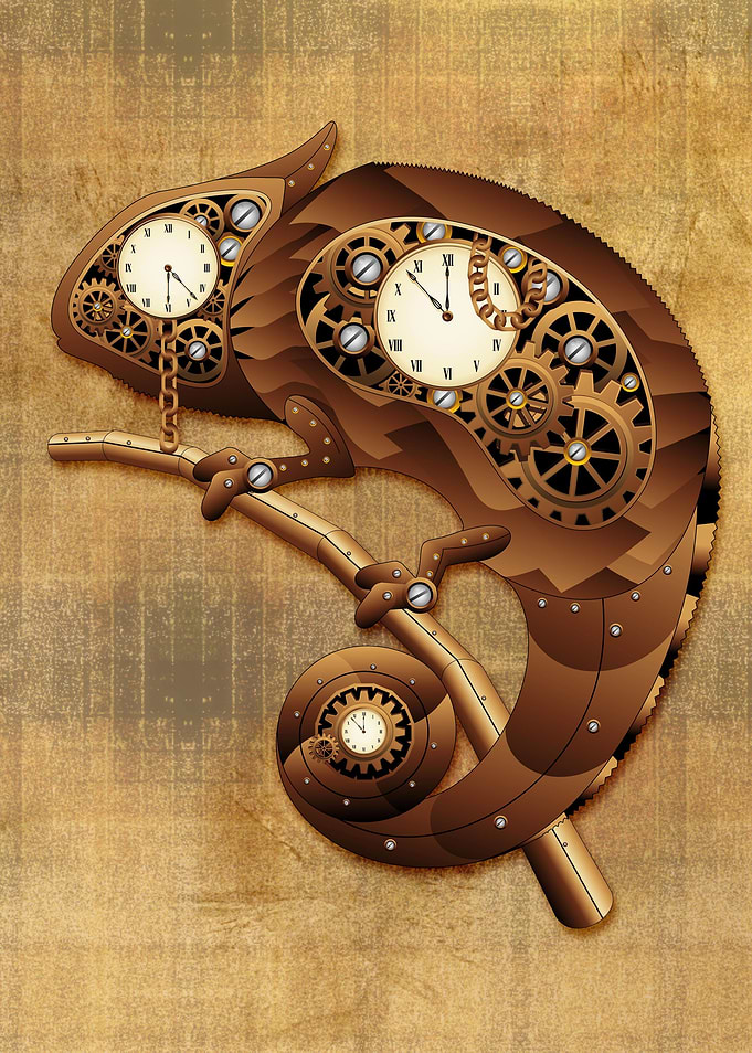 Chameleon Steampunk Vintage