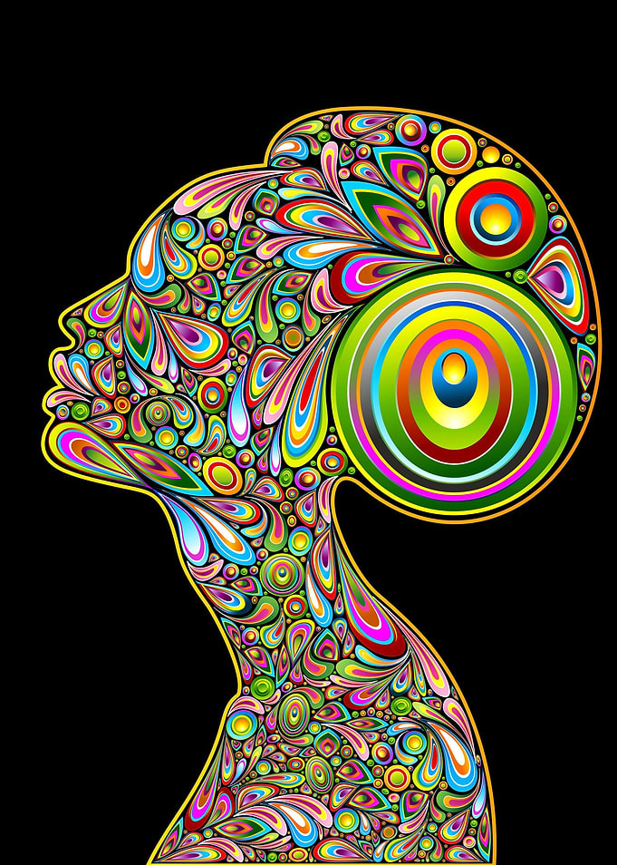 Woman Abstract Psychedelic Portrait