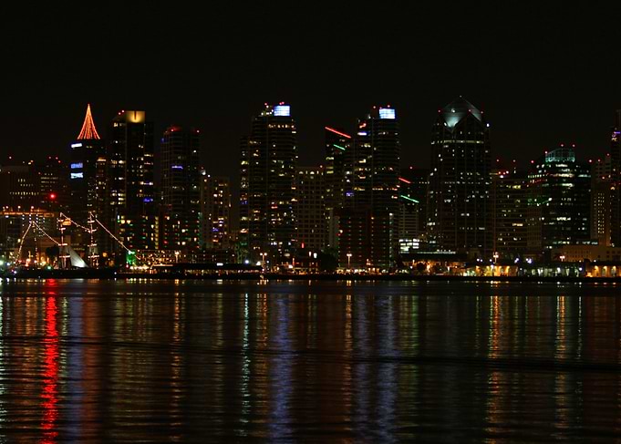 San Diego Skyline Night