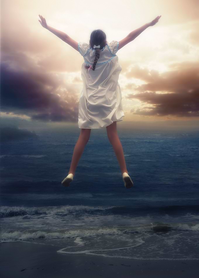 fly over the sea