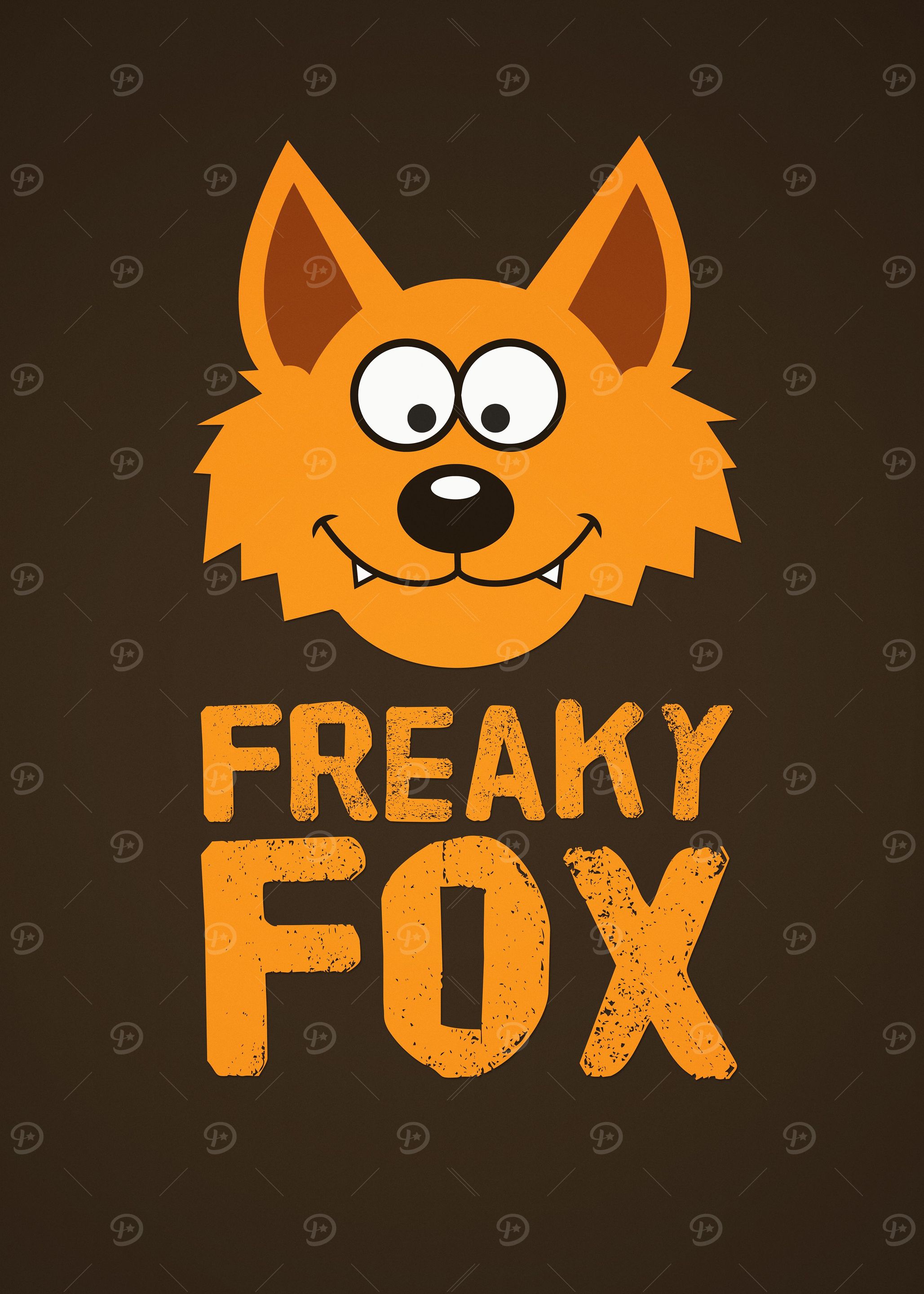 Funny cute Freaky Fox