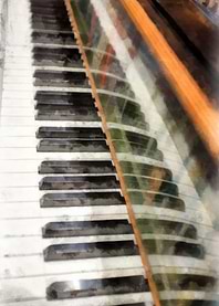 Piano watercolor by Edward M. Fielding
