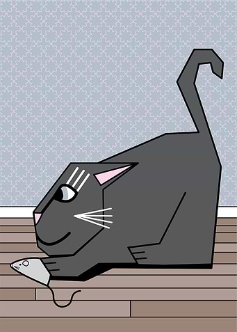 Pouncing Cat