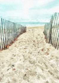 Path to the Beach - watercolor by Edward M. Fielding