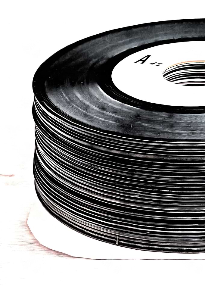 Vintage 45 records - artwork by Edward M. Fielding - pa ...