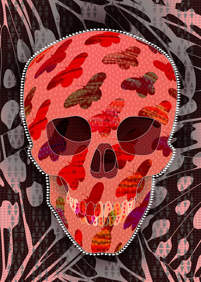 Butterflies Skull