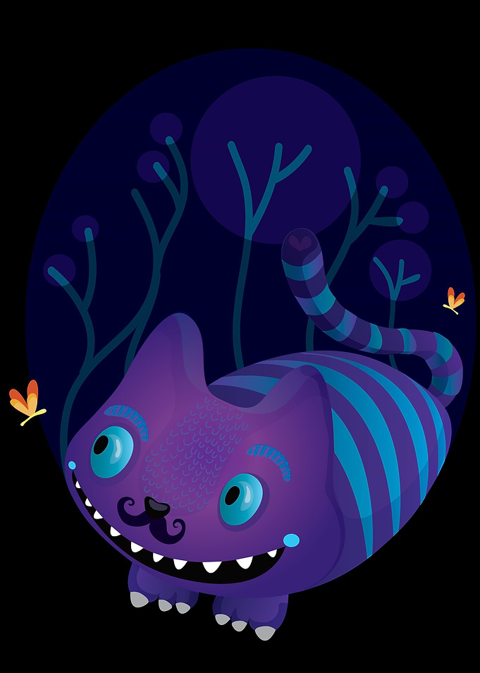 Mustache cheshire cat
