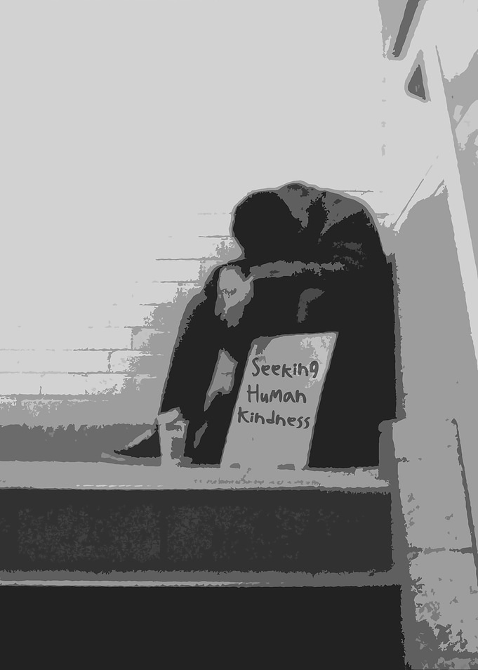 Homeless person in New York - Seeking human kindness