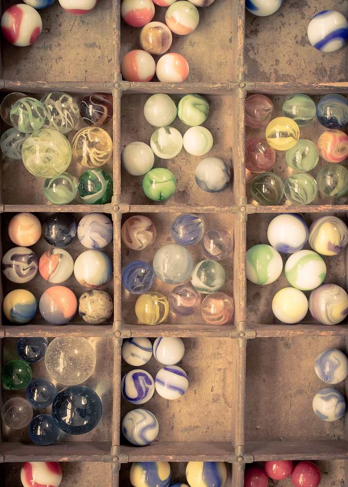 Vintage marble collection by Edward M. Fielding