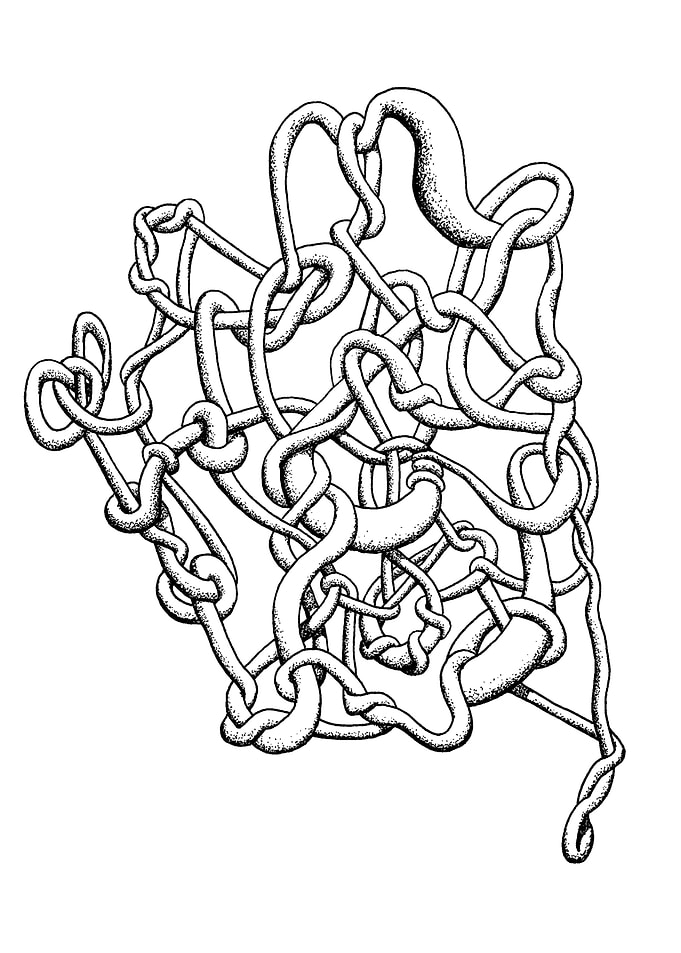 Loops 2. A drawing of one line.