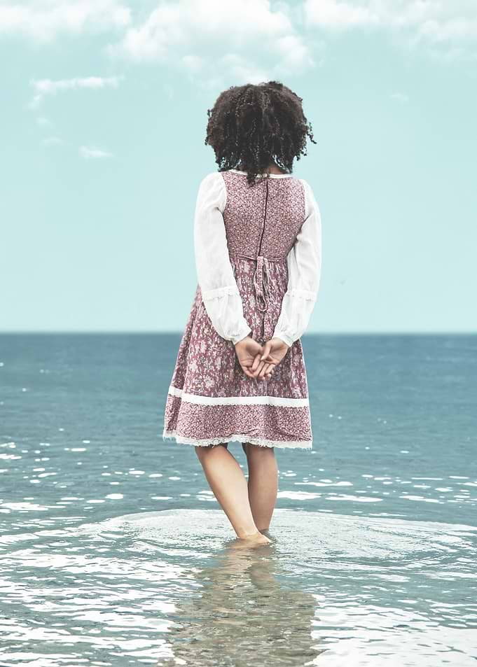 wading in water