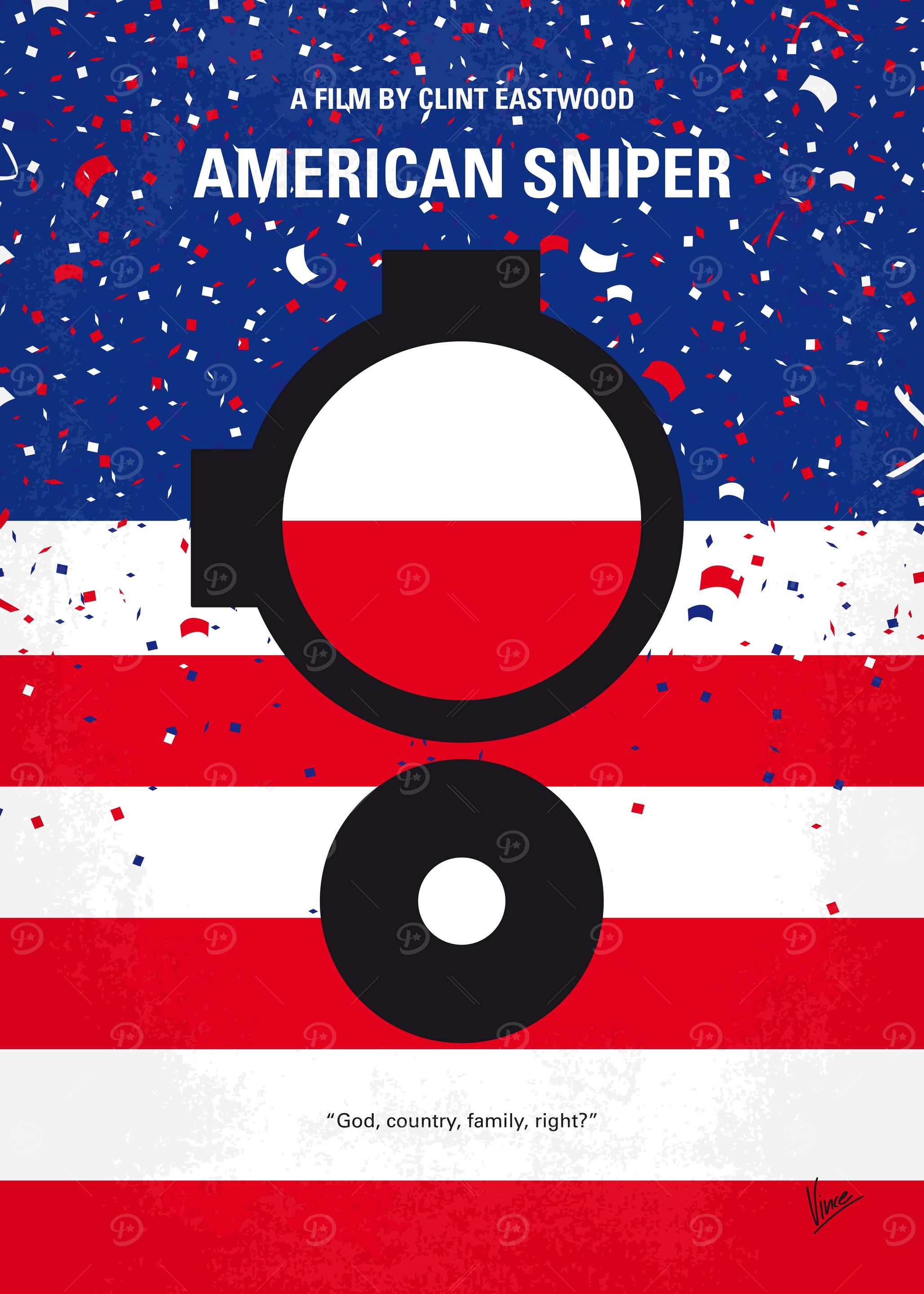 No435 My American Sniper minimal movie poster -Navy SEA ...