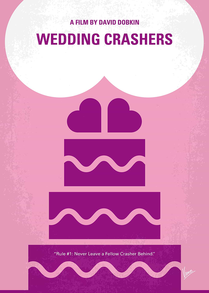 No437 My Wedding Crashers minimal movie poster -John Be ...