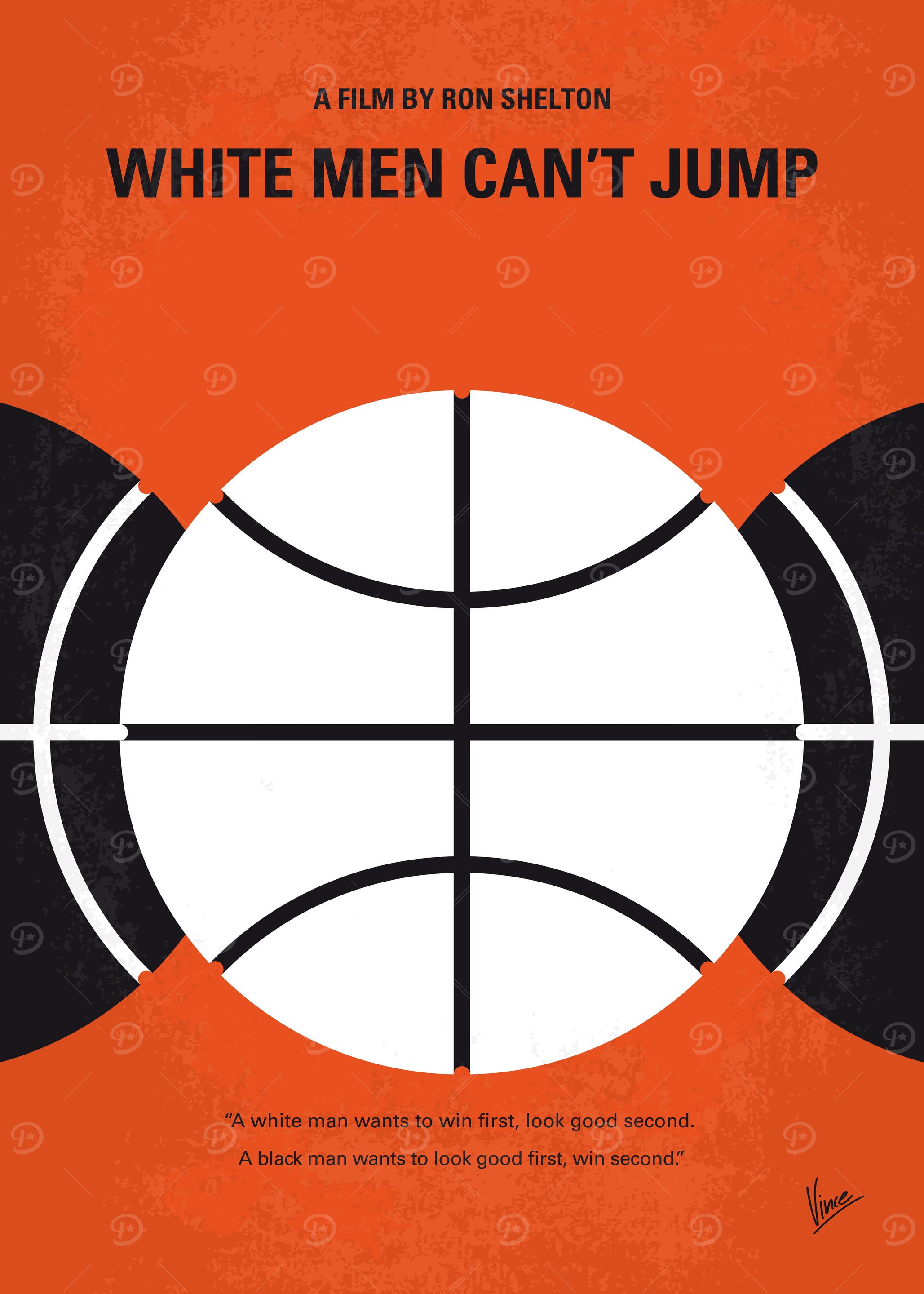 No436 My White Men Cant Jump minimal movie poster -Blac ...