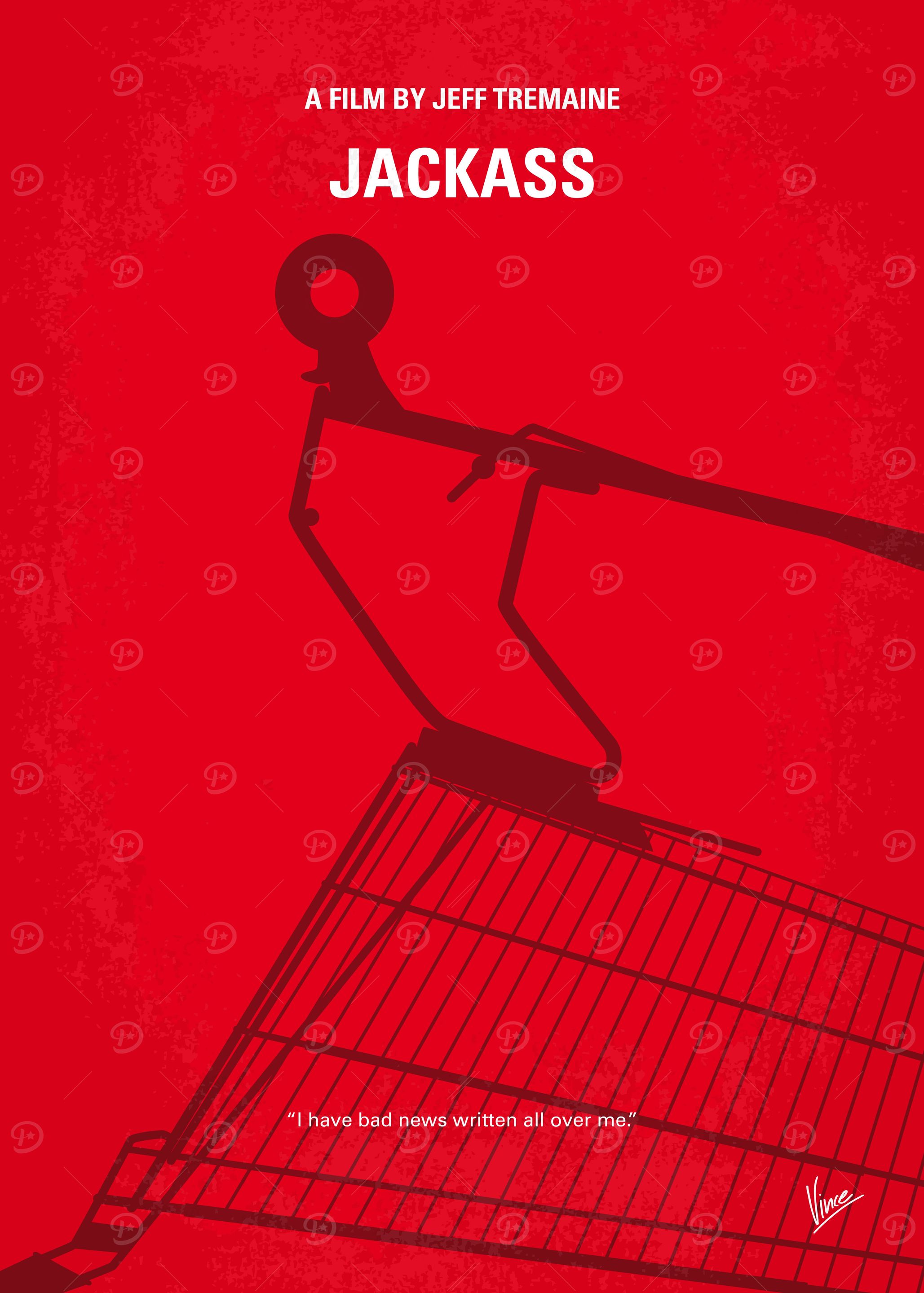 No444 My Jackass minimal movie poster - Johnny Knoxvill ...
