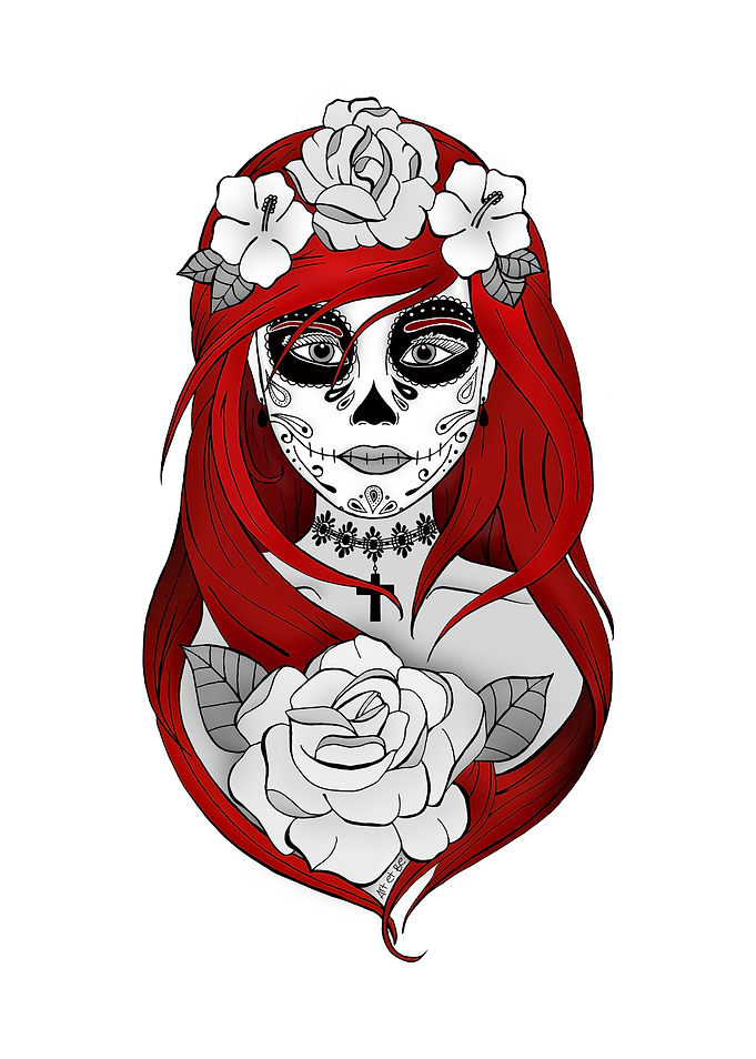 Santa Muerte Red