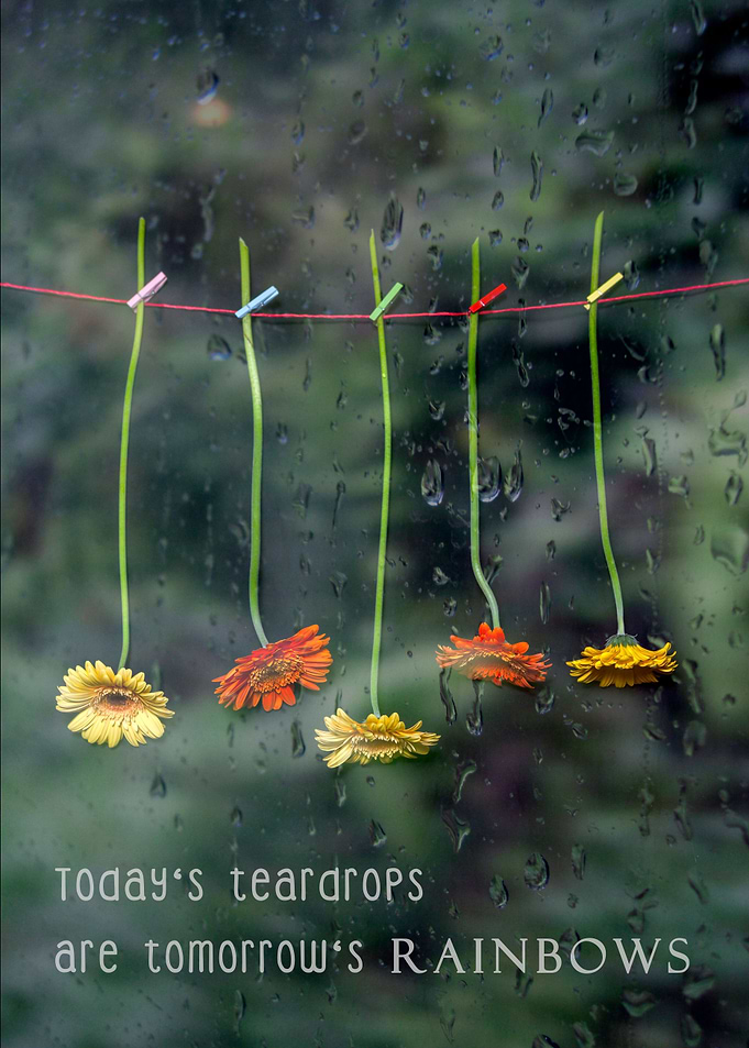 today's teardrops are tomorrow's rainbows