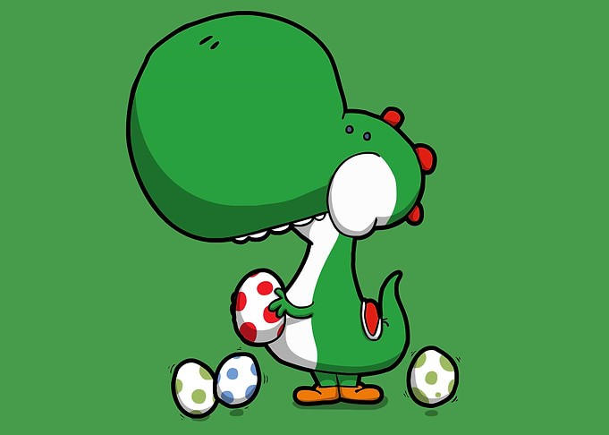 Green egg chucking dinosaur