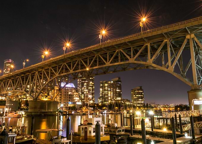 Taken from under the Granville Street bridge in Vancouv ...
