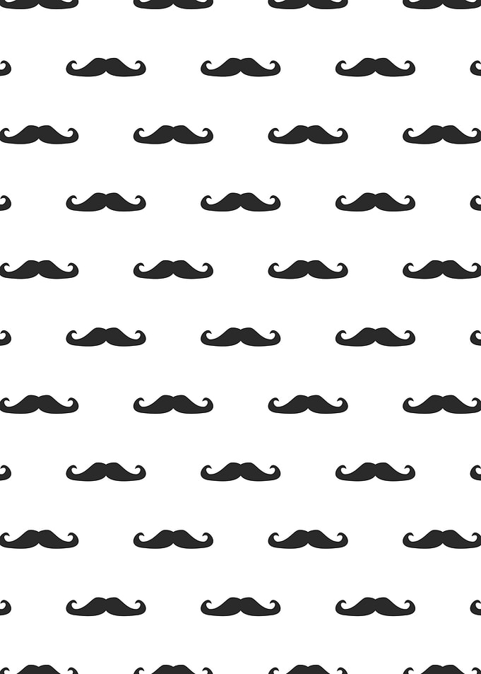 Retro gentelman mustache pattern