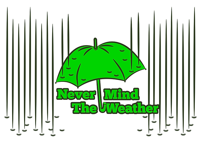 Umbrella, never mind the weather. A motivational saying ...