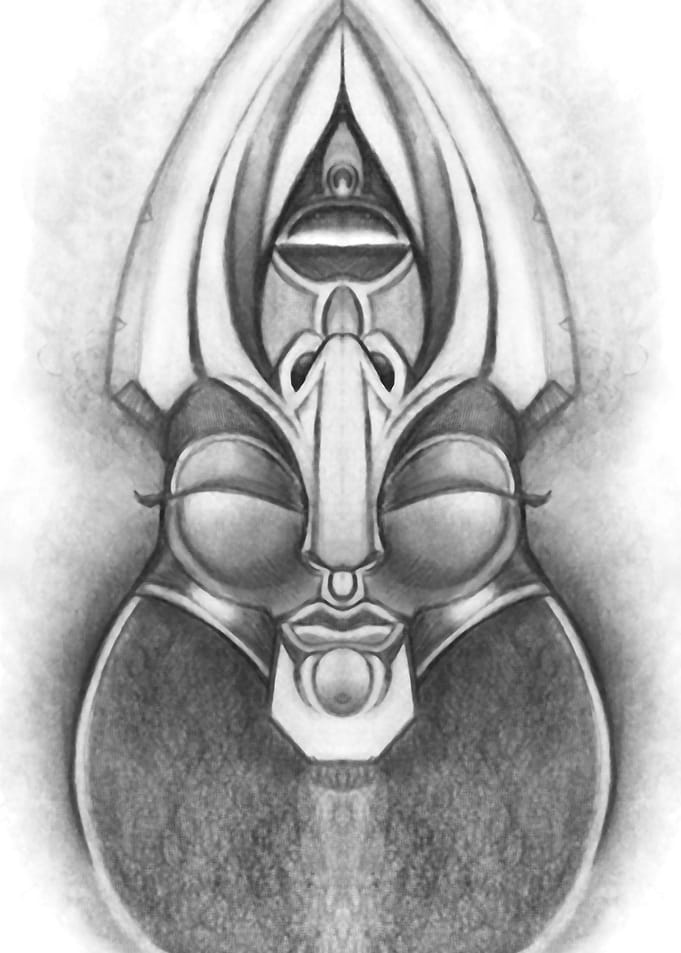 AFRO-DECO is a unique line of mask illustrations.