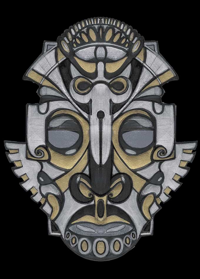AFRO-DECO is a unique line of mask illustrations. Each ...