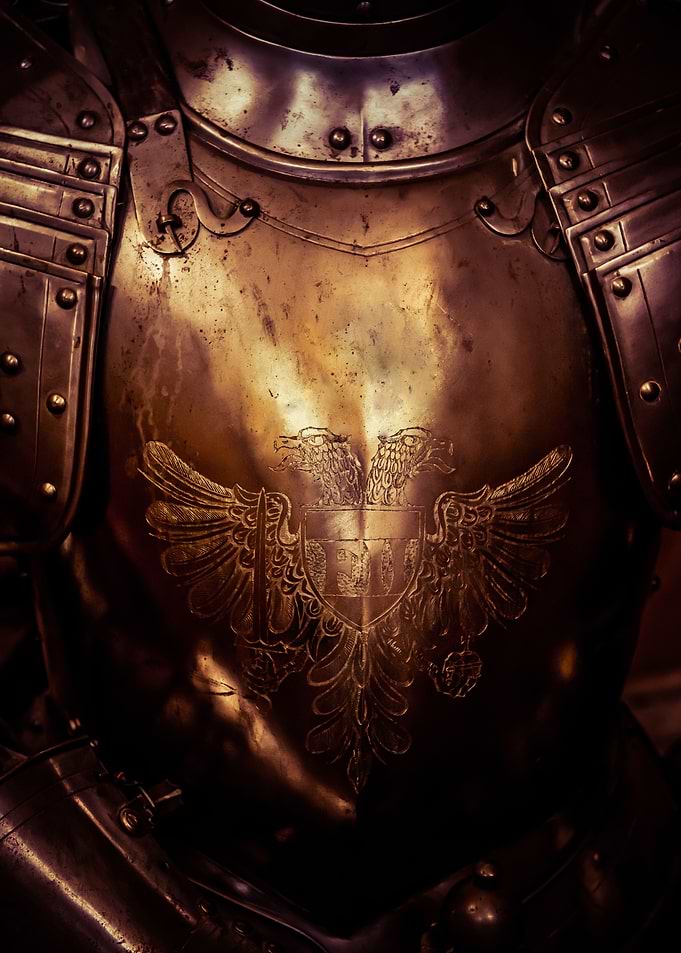 Old knight's armor