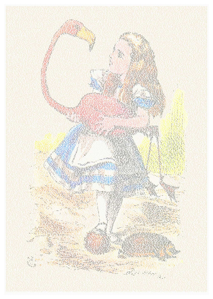 Alice's Adventure In Wonderland Typographic Print. Here ...