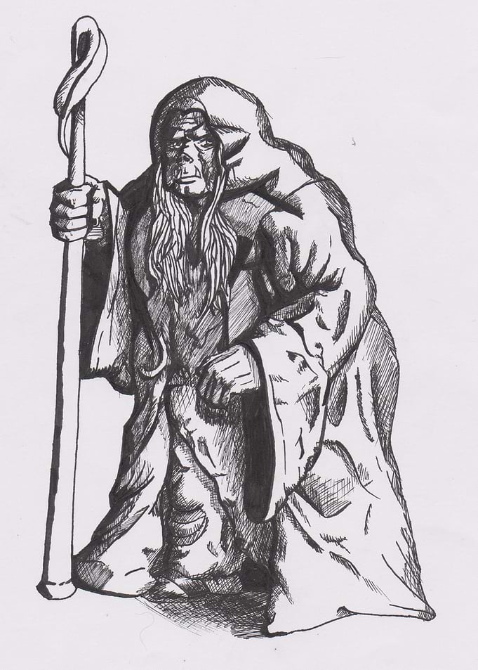 Elder Half orc ink
