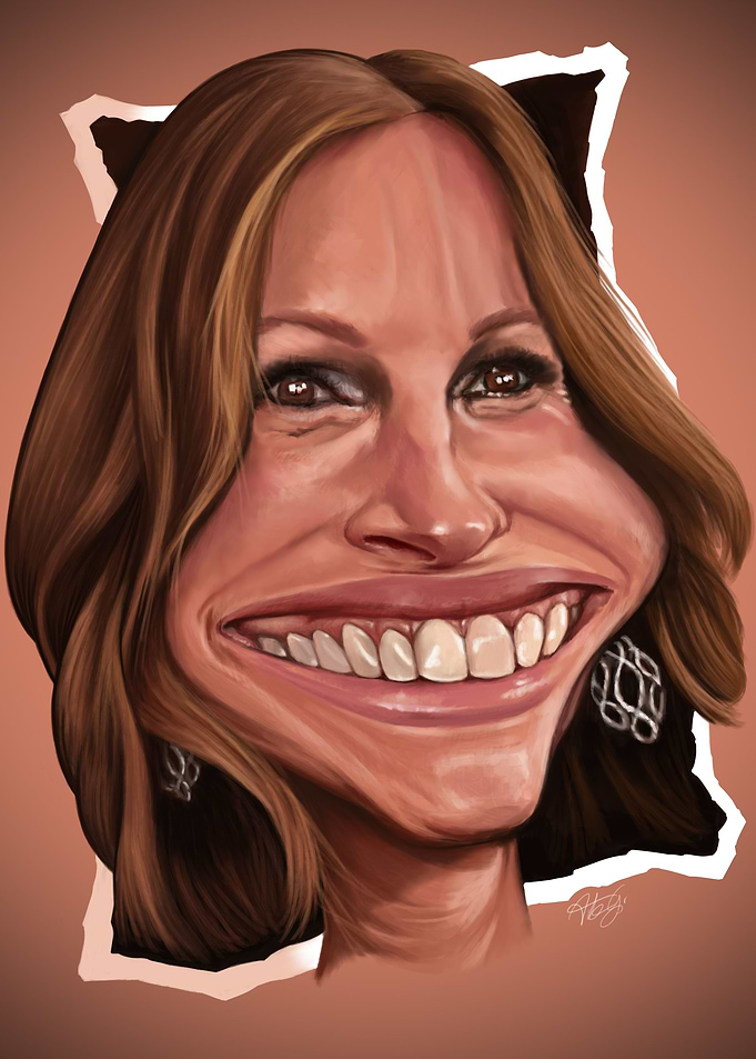 Giulia Roberts caricature