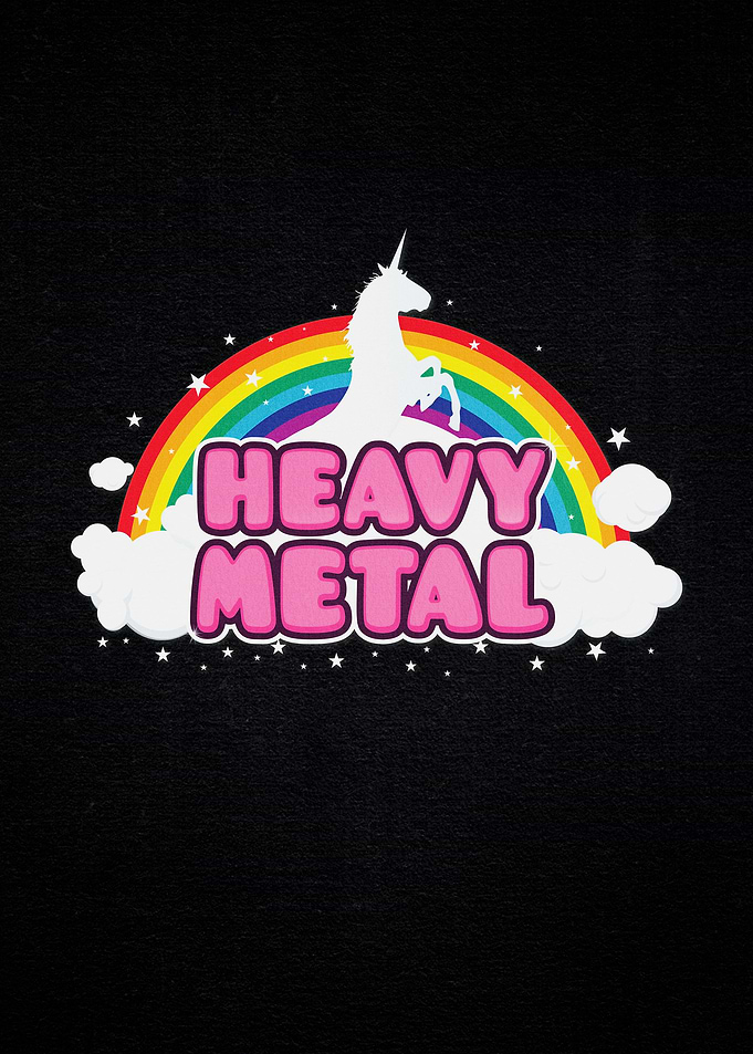 HEAVY METAL! (Funny Unicorn / Rainbow Mosh Parody Desig ...