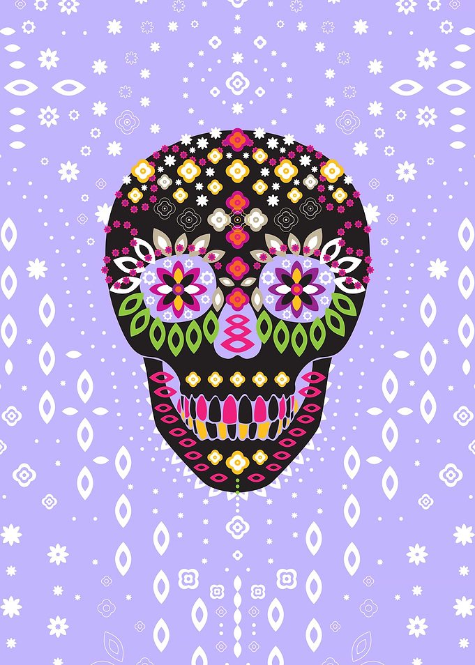 Sweet Sugar Skull - Purple
