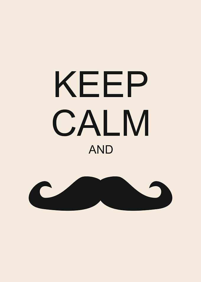 Keep calm and... mustache!