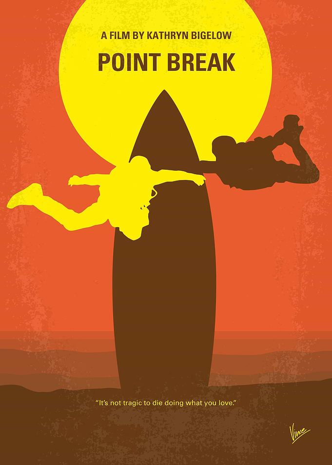 No455 My Point Break minimal movie poster An FBI agent ...