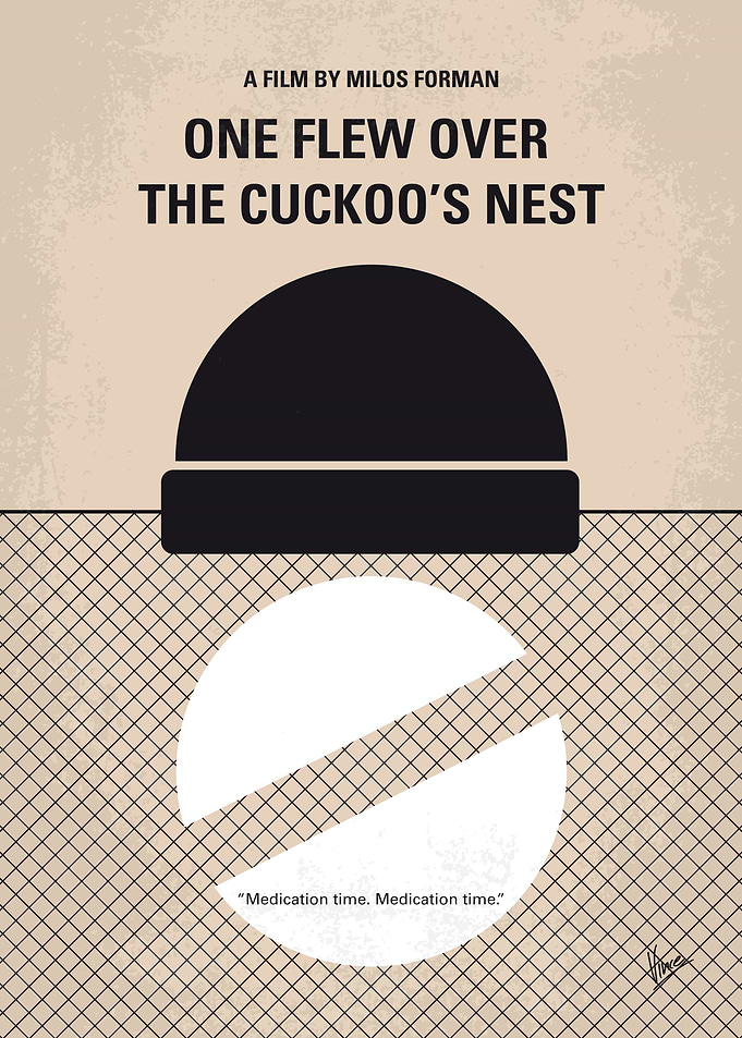 No454 My One Flew Over the Cuckoos Nest minimal movie p ...