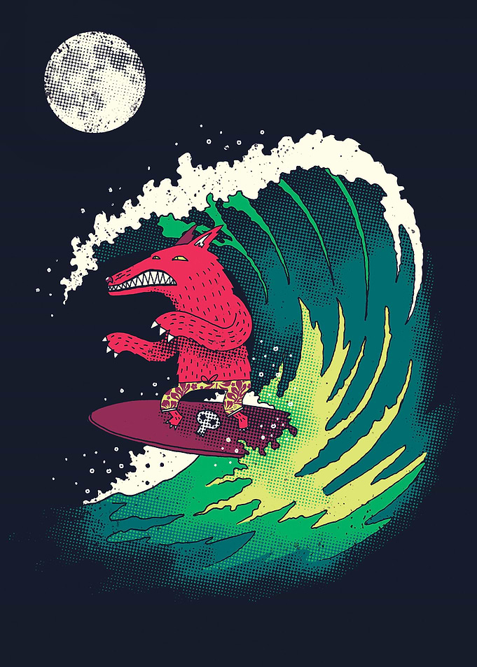 Moonlight Surfing