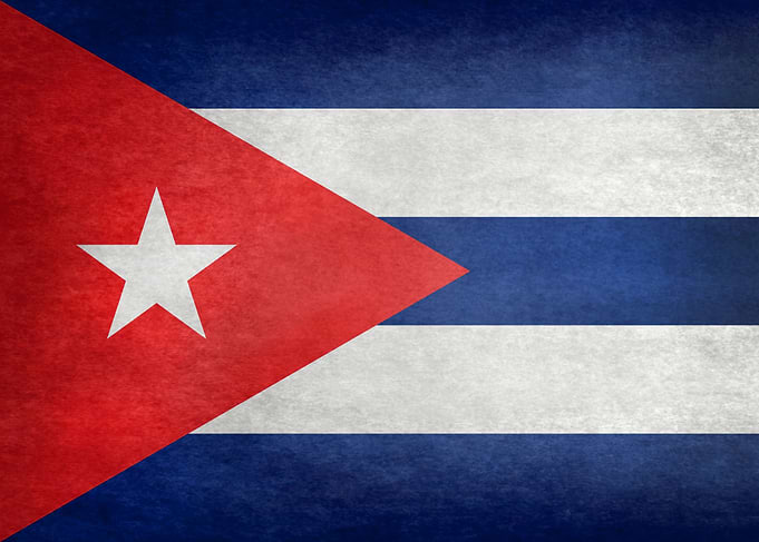 National flag Of Cuba, vintage retro style version