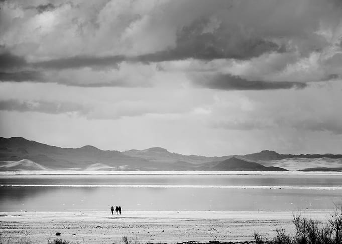 A walk along a salty shore