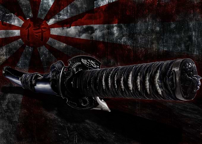 Samurai Sword Grunge Room