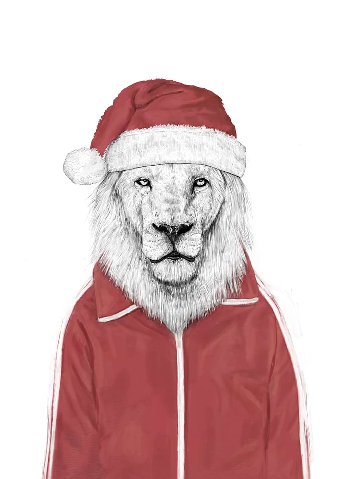Santa lion