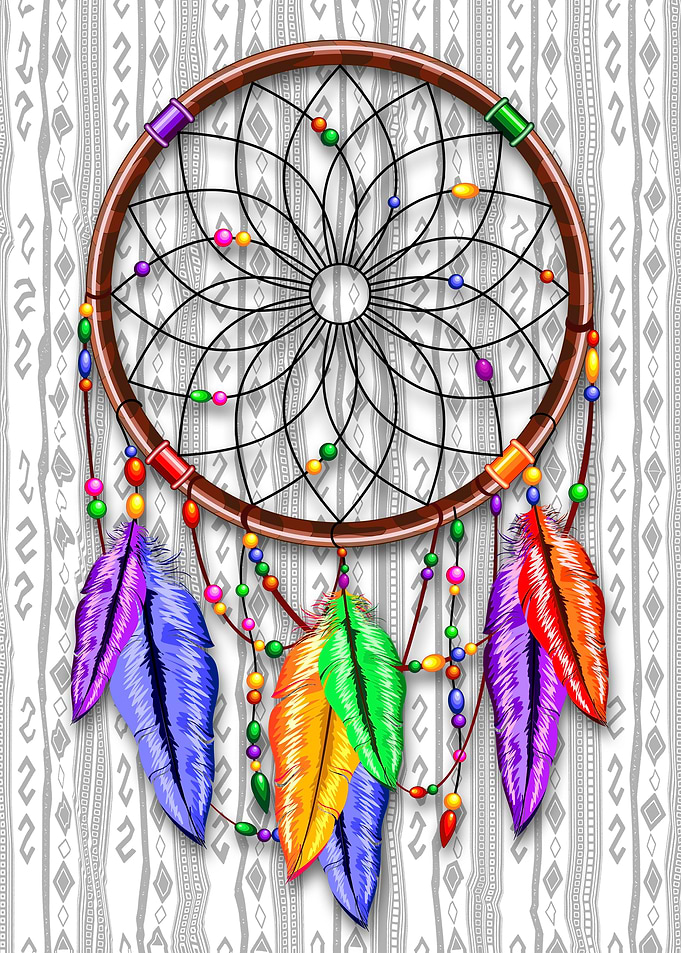 Dreamcatcher Rainbow Feathers