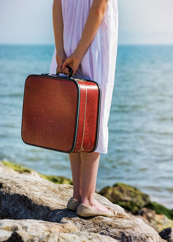 red suitcase