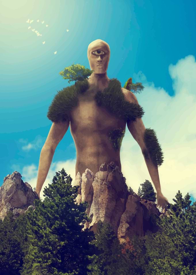 The great Polyphemus. (Vector)
