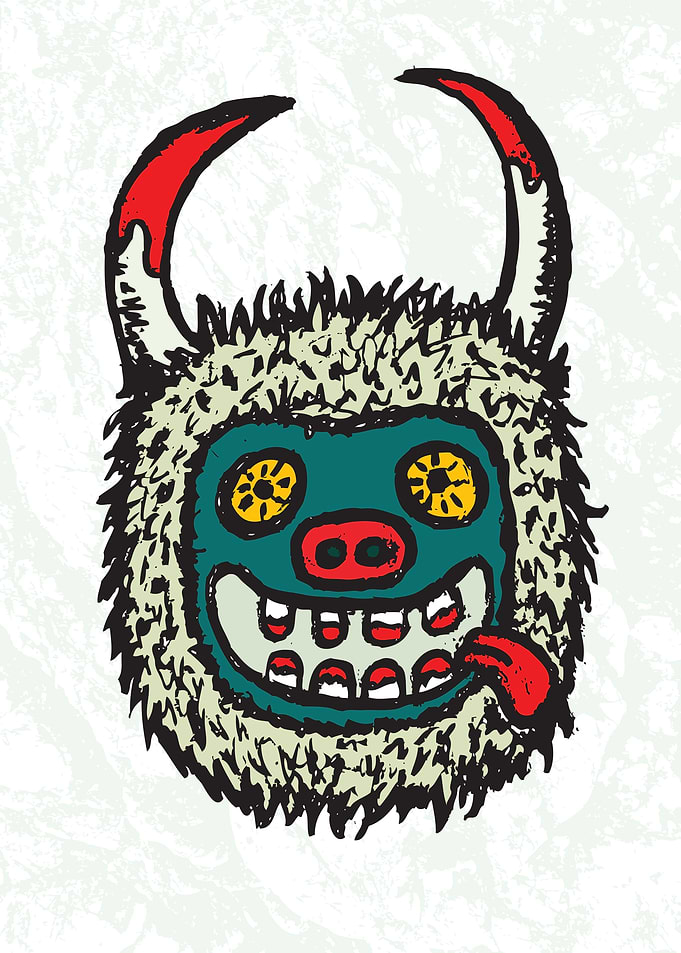 Traditional Croatian carnival mask from the region arou ...