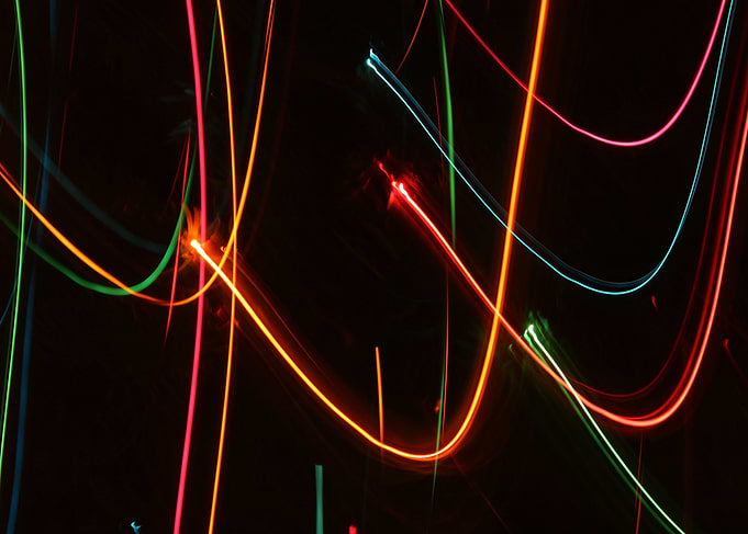 Abstract Motion Lights Abstract Christmas light blurred ...