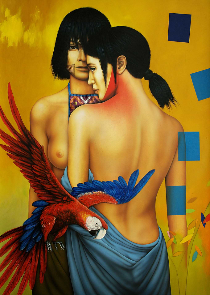 "Pearls" Mixed Media on Canvas