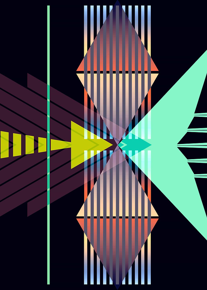 No. III-1 of my new geometric series. Title: Arrow Type ...