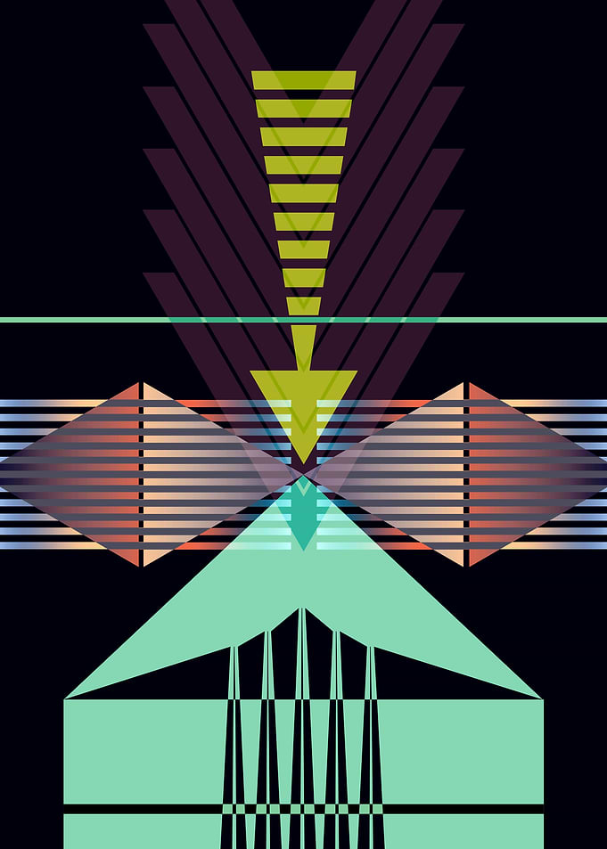 No. III of my new geometric series. Title: Arrow Types ...